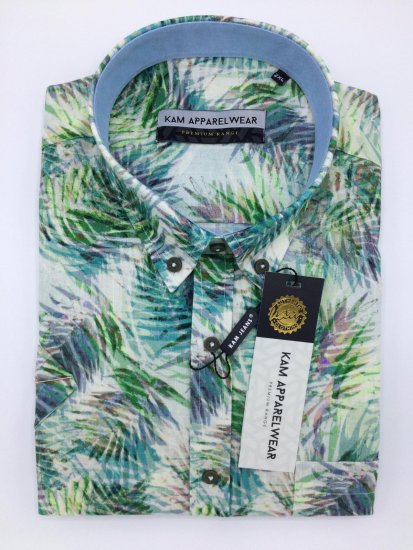 Kam Jeans P644 Premium Linen Shirt - Kauluspaidat - Miesten isot kauluspaidat 2XL – 8XL