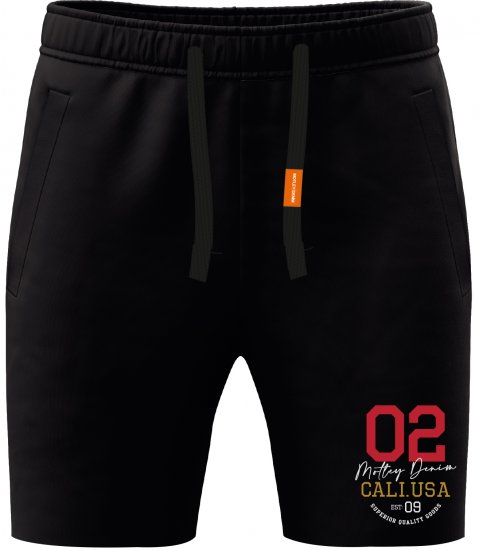 Motley Denim Keswick Sweatshorts Black - Collegehousut ja collegeshortsit - Miesten Isot collegehousut ja collegeshortsit