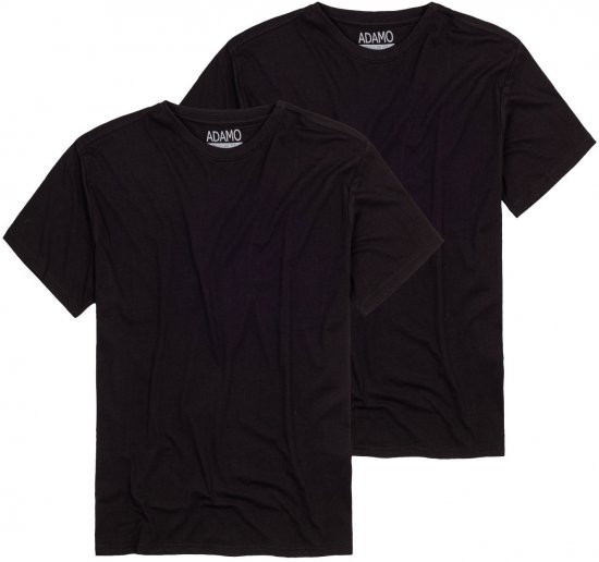 Adamo Kilian Regular fit 2-pack T-shirt Black - T-paidat - Isot T-paidat 2XL – 14XL