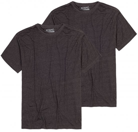 Adamo Kilian Regular fit 2-pack T-shirt Charcoal - T-paidat - Isot T-paidat 2XL – 14XL