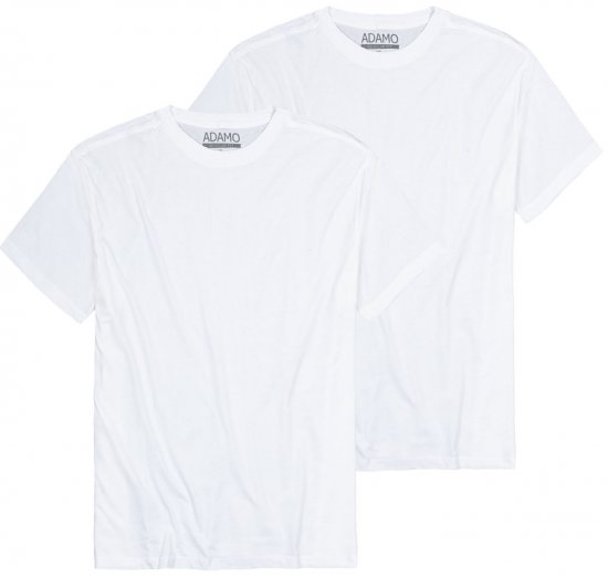 Adamo Kilian Regular fit 2-pack T-shirt White - T-paidat - Isot T-paidat 2XL – 14XL