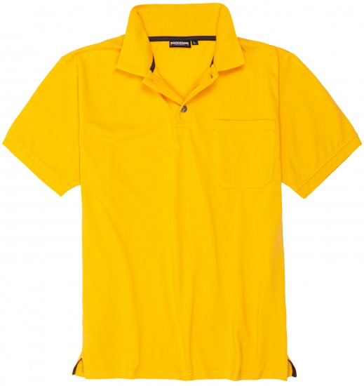 Adamo Klaas Regular fit Polo Shirt with Pocket Yellow - Pikeepaidat - Miesten isot pikeepaidat
