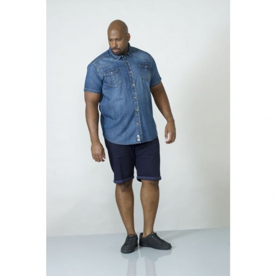 D555 Mike Denim Shirt - Kauluspaidat - Miesten isot kauluspaidat 2XL – 8XL