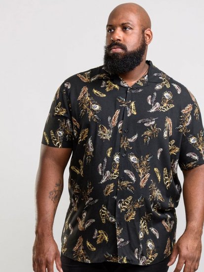 D555 Randal Shirt Black - Kauluspaidat - Miesten isot kauluspaidat 2XL – 8XL
