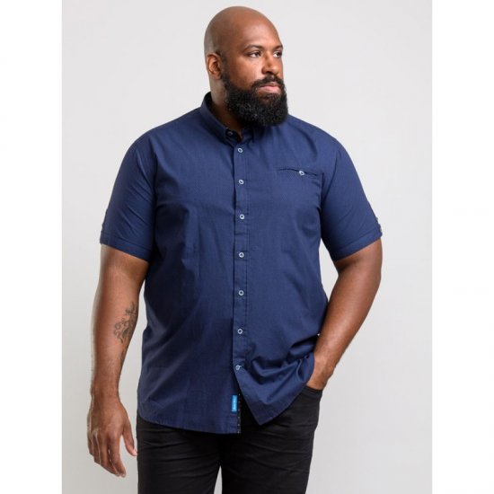 D555 Wesson Shirt Navy - Kauluspaidat - Miesten isot kauluspaidat 2XL – 8XL