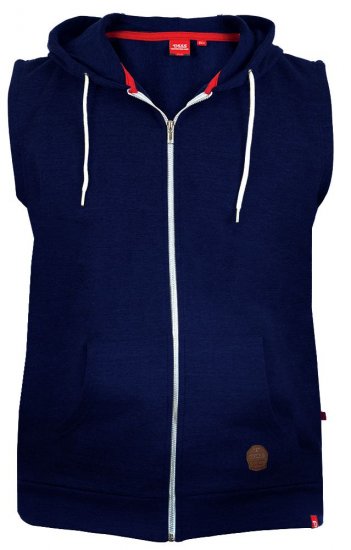 D555 Blake Sleeveless Hoodie Navy - Hupparit ja collegepaidat - Miesten hupparit ja collegepaidat isot koot