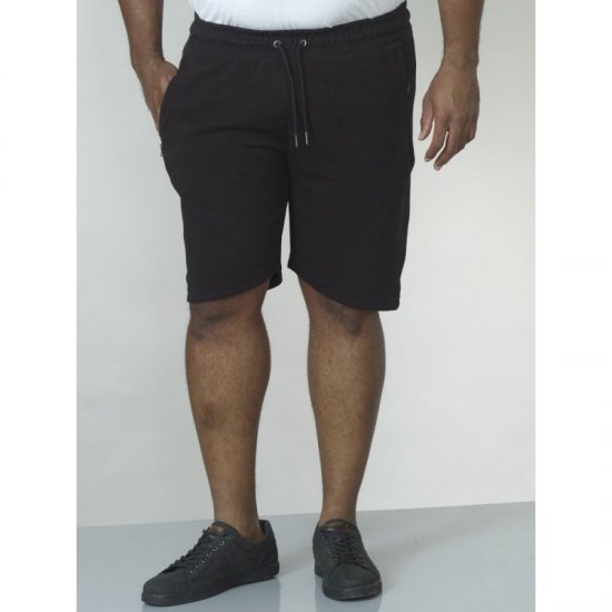 D555 Jackie Ribbed Jersey Shorts Black - Collegehousut ja Collegeshortsit - Miesten Isot collegehousut ja collegeshortsit