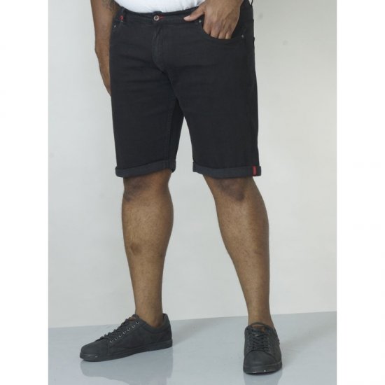 D555 Jude Stretch Denim Shorts Black - Shortsit - Shortsit, isot koot – W40-W60