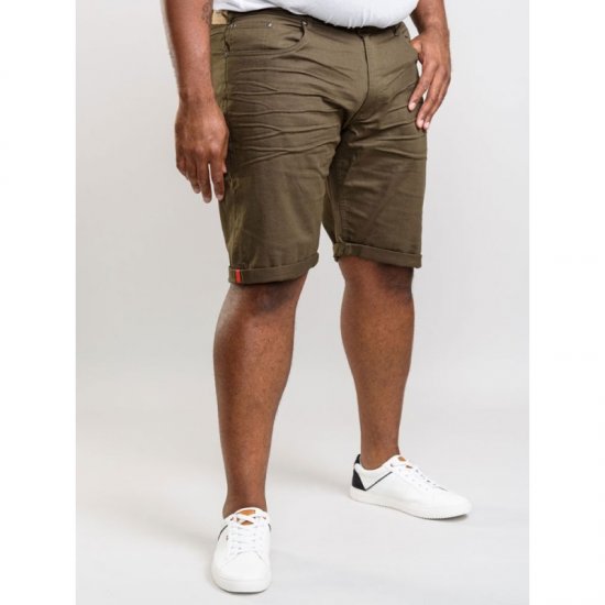 D555 Gilbert Stretch Shorts Khaki - Shortsit - Shortsit, isot koot – W40-W60
