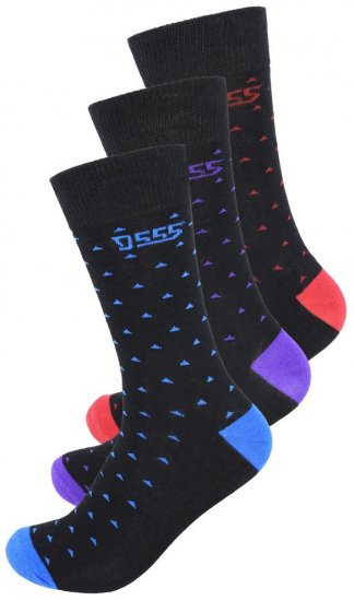 D555 Bolt Cotton Rich Luxury Socks 3-Pack - Alusvaatteet & uimavaatteet - Miesten Isot alusvaatteet 