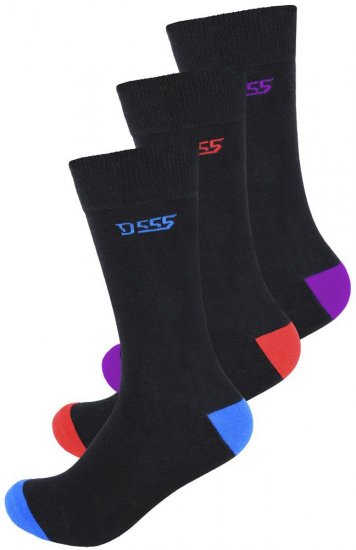 D555 Phoenix Cotton Rich Luxury Socks 3-Pack - Alusvaatteet & uimavaatteet - Miesten Isot alusvaatteet 