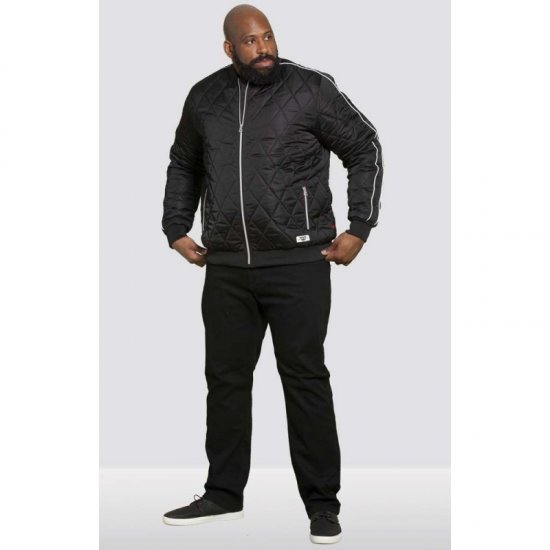 D555 Skipton Quilted Bomber Jacket Black - Takit - Miesten Takit, isot koot – 2XL – 12XL