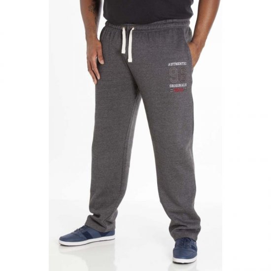 D555 Portland Sweatpants Charcoal - Collegehousut ja collegeshortsit - Miesten Isot collegehousut ja collegeshortsit