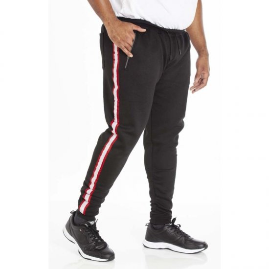 D555 Virginia Sweatpants Black - Collegehousut ja collegeshortsit - Miesten Isot collegehousut ja collegeshortsit
