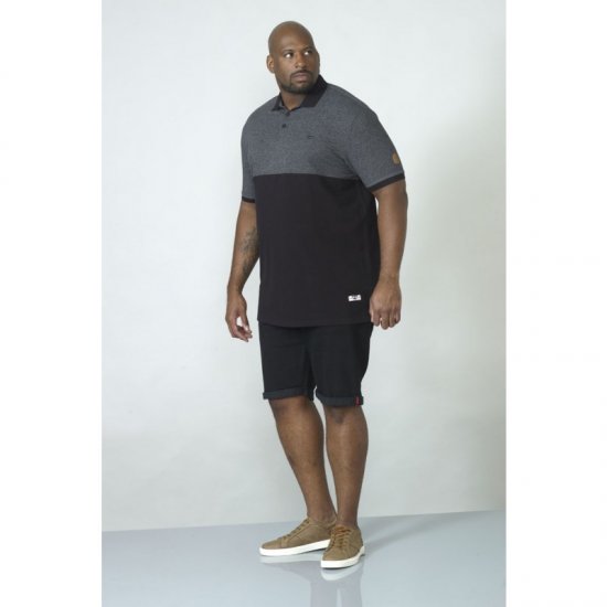 D555 Stefhen Polo Black - Pikeepaidat - Miesten isot pikeepaidat