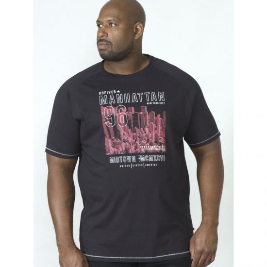 D555 Perry T-shirt Black - T-paidat - Isot T-paidat 2XL – 14XL