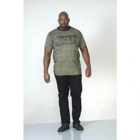 D555 NewYork Brooklyn T-shirt Khaki - T-paidat - Isot T-paidat 2XL – 14XL