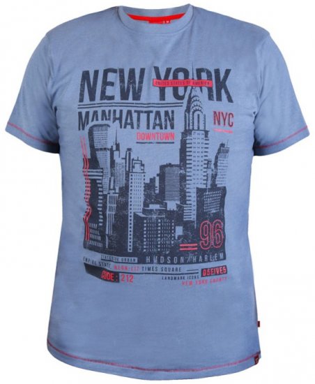 D555 Delta T-shirt Denim Blue - T-paidat - Isot T-paidat 2XL – 14XL