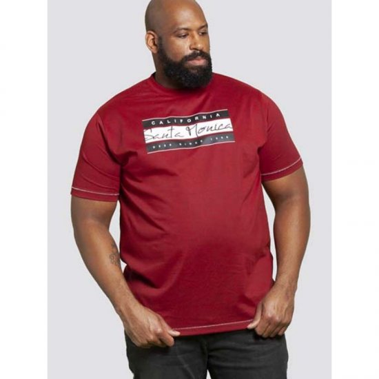 D555 Tempa T-shirt Red - T-paidat - Isot T-paidat 2XL – 14XL