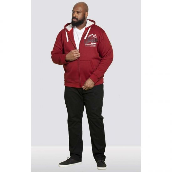 D555 Durham Hoodie Red - Hupparit ja collegepaidat - Miesten hupparit ja collegepaidat isot koot