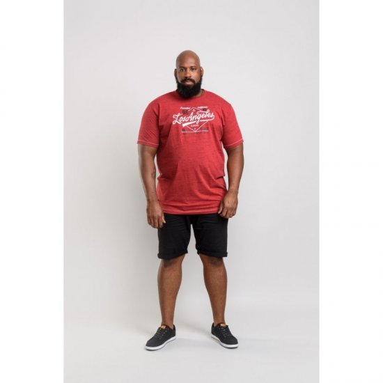 D555 Shelton T-shirt Red - T-paidat - Isot T-paidat 2XL – 14XL