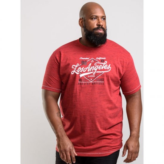 D555 Shelton T-shirt Red - T-paidat - Isot T-paidat 2XL – 14XL