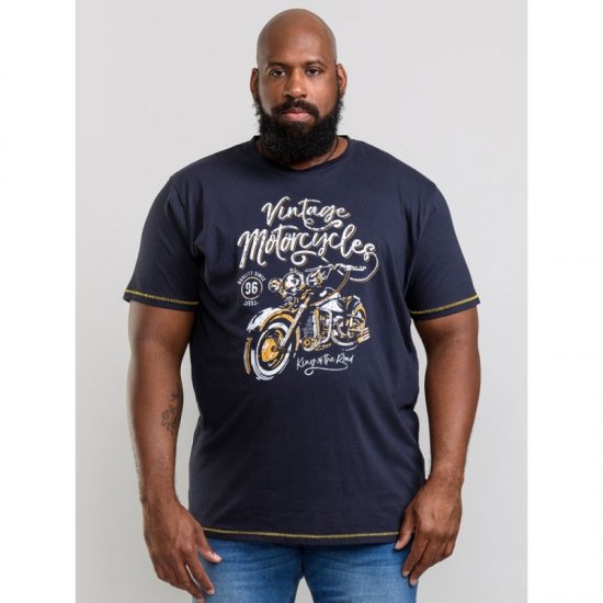 D555 Slater T-shirt Navy - T-paidat - Isot T-paidat 2XL – 14XL
