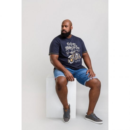D555 Slater T-shirt Navy - T-paidat - Isot T-paidat 2XL – 14XL