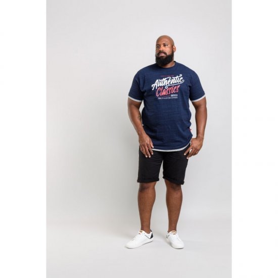 D555 Finn T-shirt Navy - T-paidat - Isot T-paidat 2XL – 14XL