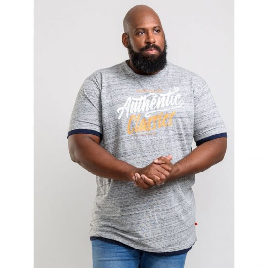 D555 Finn T-shirt Grey - T-paidat - Isot T-paidat 2XL – 14XL