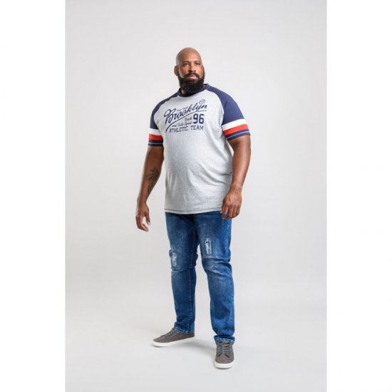 D555 Jones T-shirt Grey - T-paidat - Isot T-paidat 2XL – 14XL