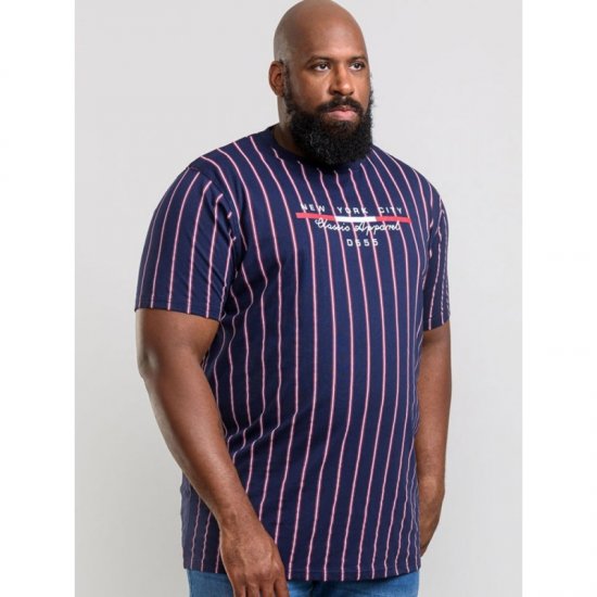 D555 Davis T-shirt Navy - T-paidat - Isot T-paidat 2XL – 14XL