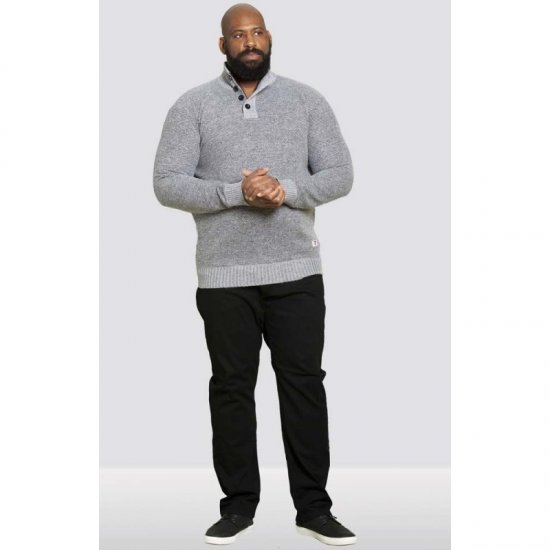 D555 Zane Sweater Grey - Hupparit ja collegepaidat - Miesten hupparit ja collegepaidat isot koot