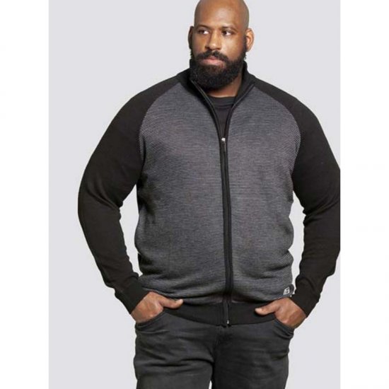 D555 Tanner Sweater Black - Hupparit ja collegepaidat - Miesten hupparit ja collegepaidat isot koot