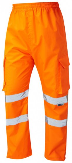 Leo Appledore Cargo Rain pants Hi-Vis Orange - Työvaatteet - Miesten Työvaatteet Isot Koot - 2XL-10XL