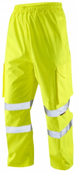 Leo Appledore Cargo Rain pants Hi-Vis Yellow - Työvaatteet - Miesten Työvaatteet Isot Koot - 2XL-10XL