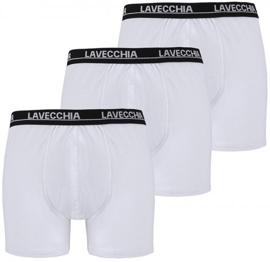 Lavecchia 1020 Boxershorts 3-pack White - Alusvaatteet & Uimavaatteet - Miesten Isot alusvaatteet 