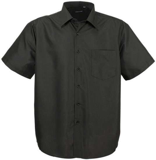Lavecchia Classic Short Sleeve Shirt Black - Kauluspaidat - Miesten isot kauluspaidat 2XL – 8XL