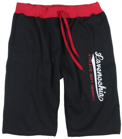 Lavecchia 2017 Sweatshorts Black/Red - Collegehousut ja collegeshortsit - Miesten Isot collegehousut ja collegeshortsit