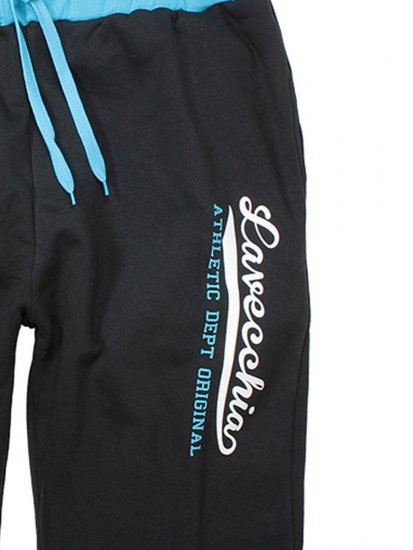 Lavecchia 2017 Sweatshorts Black/Turquoise - Collegehousut ja collegeshortsit - Miesten Isot collegehousut ja collegeshortsit