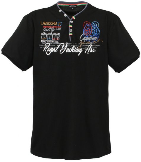 Lavecchia 608 Printed T-shirt Black - T-paidat - Isot T-paidat 2XL – 14XL