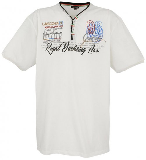 Lavecchia 608 Printed T-shirt Cream White - T-paidat - Isot T-paidat 2XL – 14XL