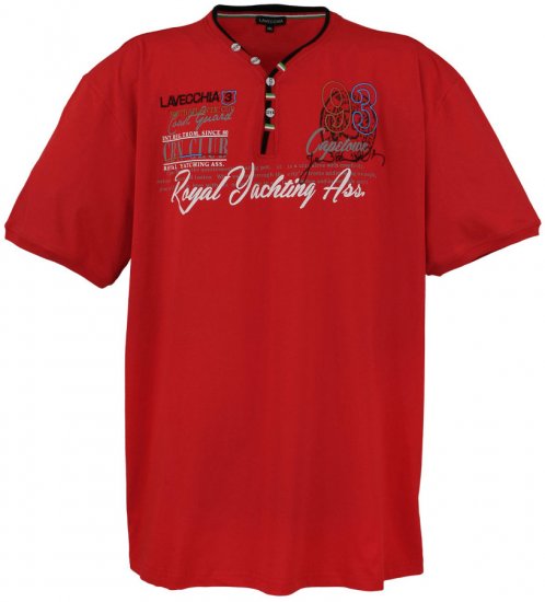 Lavecchia 608 Printed T-shirt Red - T-paidat - Isot T-paidat 2XL – 14XL