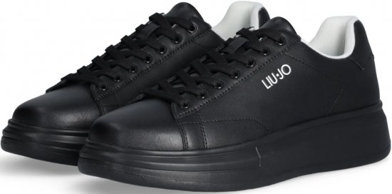 Liu Jo Big 01 Leather Sneakers Black/Black - Miesten Kengät 40-52 - 