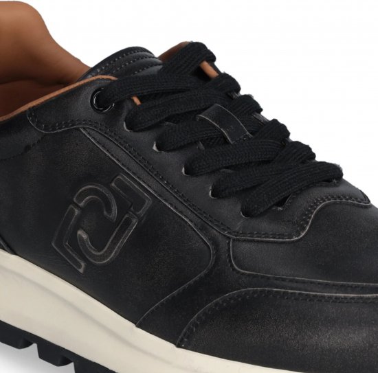 Liu Jo Running 01 Leather Sneakers Black - Miesten Kengät 40-52 - 