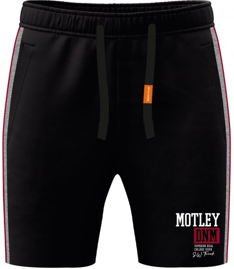 Motley Denim Liverpool Sweatshorts Black - Collegehousut ja collegeshortsit - Miesten Isot collegehousut ja collegeshortsit
