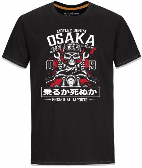 Motley Denim T-shirt Ludlow Black - T-paidat - Isot T-paidat 2XL – 14XL