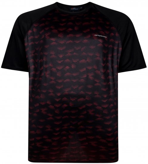 Espionage LW157 Performance T-shirt Black/Red - Urheiluvaatteet & ulkoilu - Miesten urheiluvaatteet isot koot
