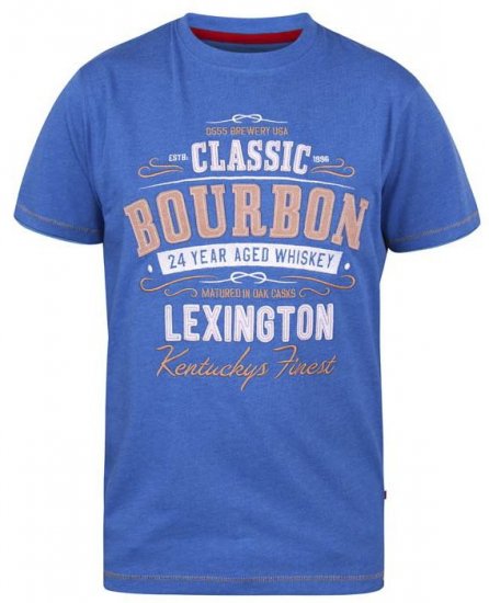 D555 Macmillan Bourbon Whiskey Crew Neck T-Shirt Blue - T-paidat - Isot T-paidat 2XL – 14XL