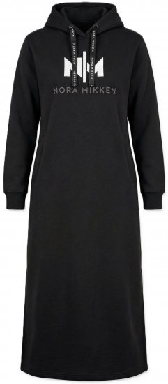 Nora Mikken MARI Maxi Hoodie Dress Black - Hupparit ja collegepaidat - 
